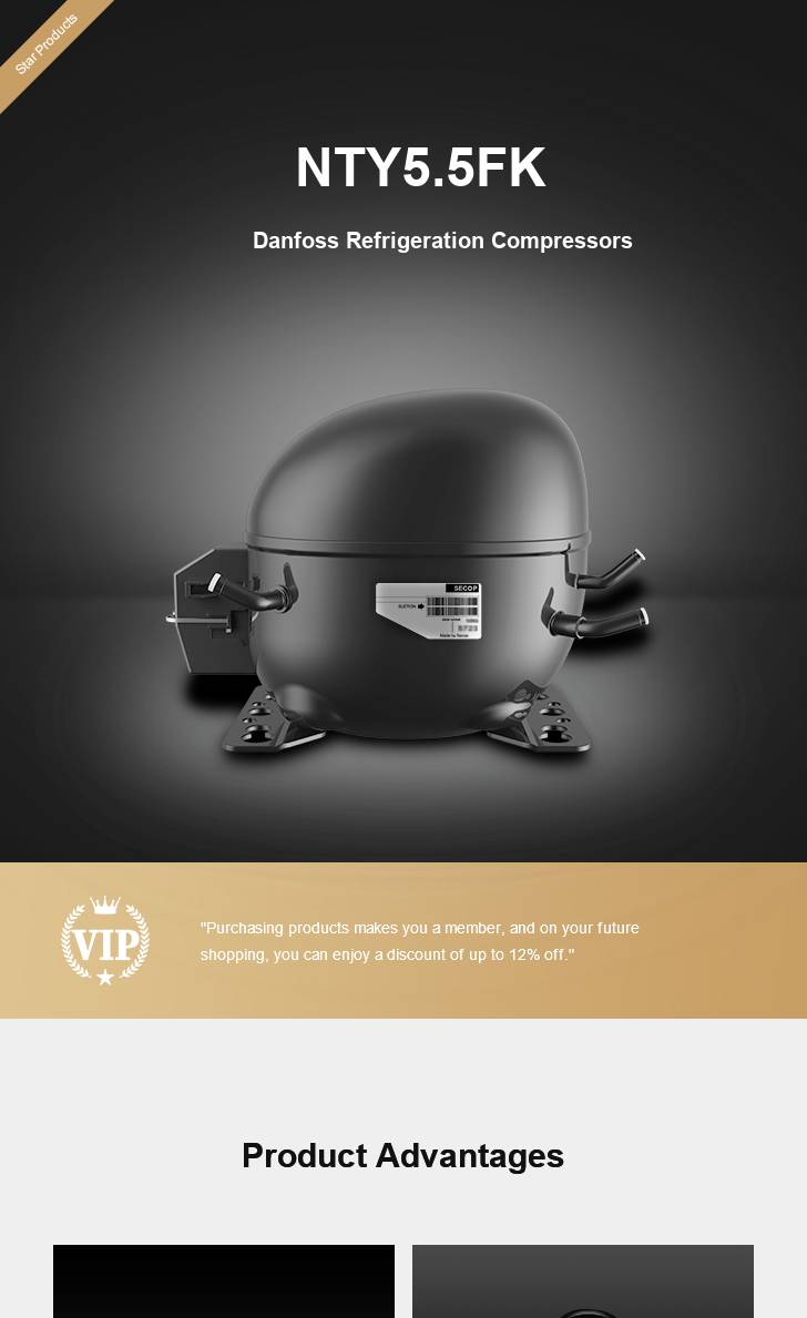 Danfoss Compressor NTY5.5FK, technical parameters pdf, structure diagram